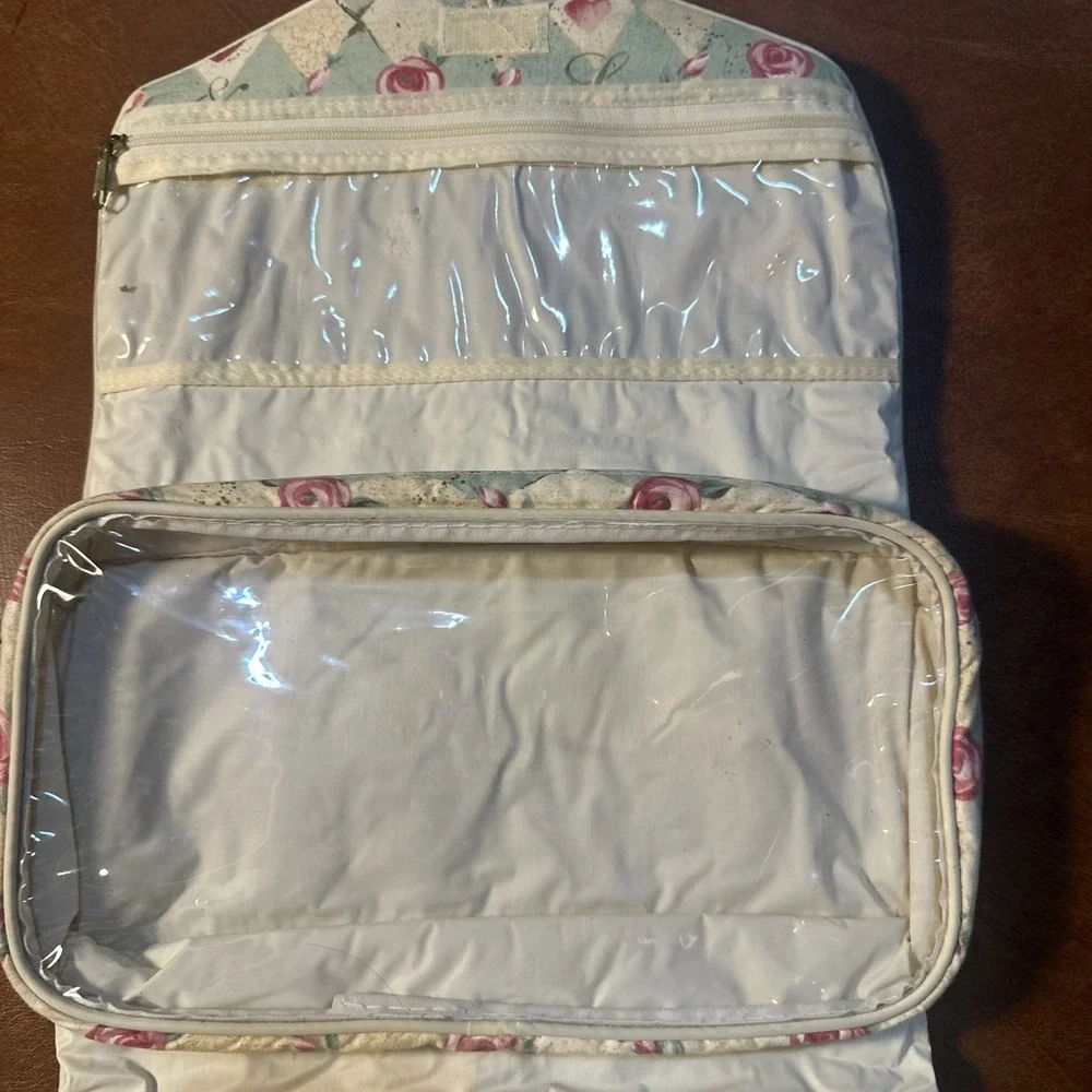 Hanging Travel Bag Cosmetic/Toiletries Bag CaseWhite,mint,Pink Estate Sale Find